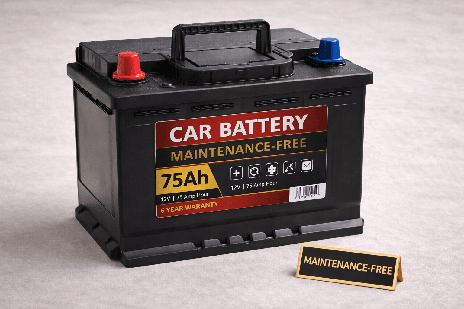 Car Battery 75Ah (Maintenance-Free)