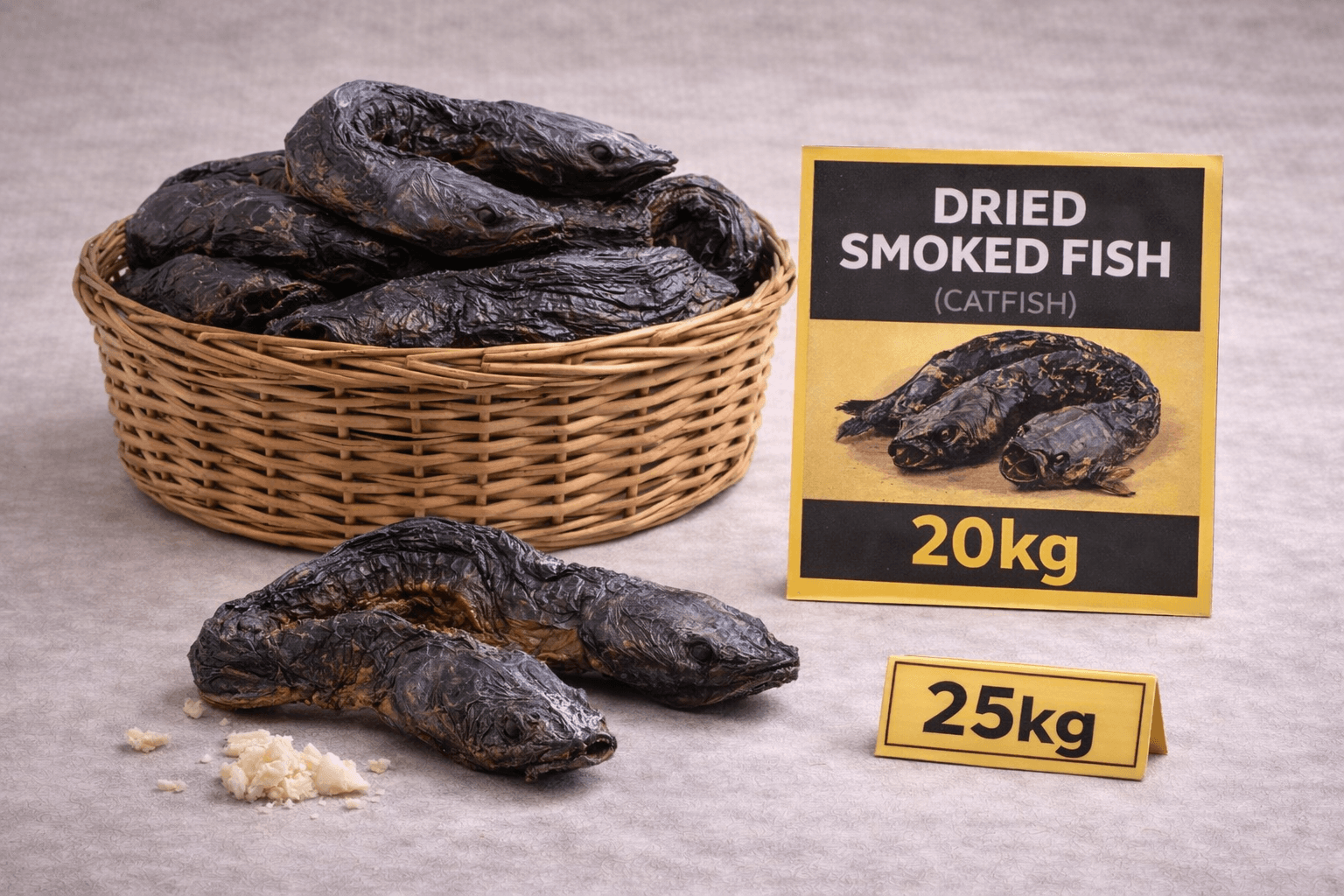 Dried Smoked Fish (Catfish, 20kg)